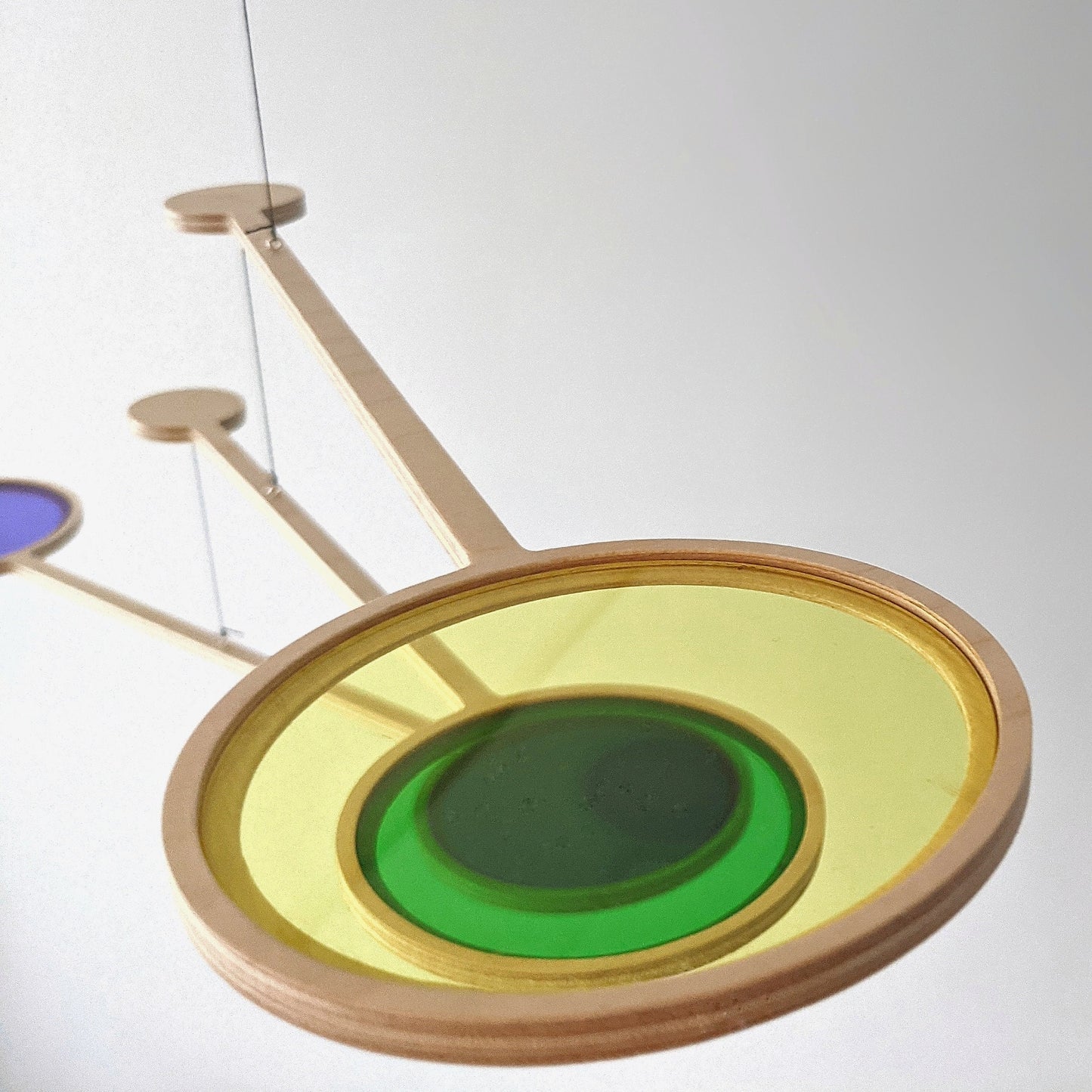 Orbit Mobile - Rainbow Pride - The Illuminist - Mobiles Kinetic Mobile Kinetic Art Kinetic Sculpture Crib Mobile Baby Mobile Nursery Mobile Mobile Art Mid Century Art Mid Century modern Calder mobile mobiles for adults furniture and decor Hanging Art Mobile Art spinning mobile Modern Art Contemporary Art Hanging mobile Calder-inspired gay art - gay pride gift