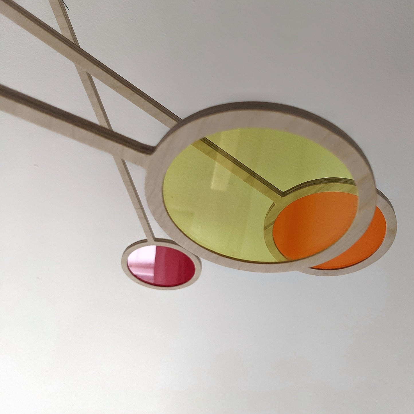 Orbit Mobile - Rainbow Pride - The Illuminist - Mobiles Kinetic Mobile Kinetic Art Kinetic Sculpture Crib Mobile Baby Mobile Nursery Mobile Mobile Art Mid Century Art Mid Century modern Calder mobile mobiles for adults furniture and decor Hanging Art Mobile Art spinning mobile Modern Art Contemporary Art Hanging mobile Calder-inspired gay art - gay pride gift