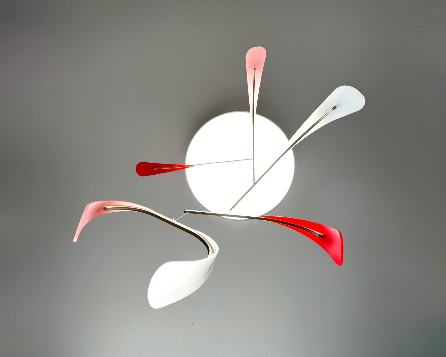 Bloom Mobile - The Illuminist - Mobiles Kinetic Mobile Kinetic Art Kinetic Sculpture Crib Mobile Baby Mobile Nursery Mobile Mobile Art Mid Century Art Mid Century modern Calder mobile mobiles for adults furniture and decor Hanging Art Mobile Art spinning mobile Modern Art Contemporary Art Hanging mobile Calder-inspired