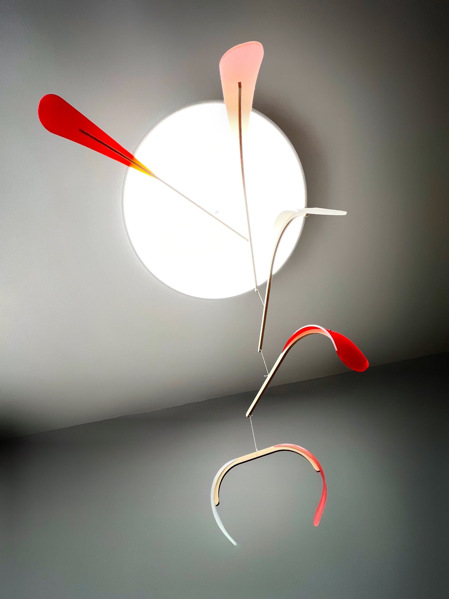 Bloom Mobile - The Illuminist - Mobiles Kinetic Mobile Kinetic Art Kinetic Sculpture Crib Mobile Baby Mobile Nursery Mobile Mobile Art Mid Century Art Mid Century modern Calder mobile mobiles for adults furniture and decor Hanging Art Mobile Art spinning mobile Modern Art Contemporary Art Hanging mobile Calder-inspired
