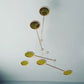 Orbit Mobile - The Illuminist - Gold Brass mirror  Mobiles Kinetic Mobile Kinetic Art  Kinetic Sculpture Crib Mobile Baby Mobile Nursery Mobile Mobile Art Mid Century Art  Mid Century modern Calder mobile mobiles for adults furniture and decor Hanging Art Mobile Art spinning mobile Modern Art Contemporary Art  Hanging mobile Calder-inspired. 