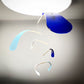 BLOOM MOBILE - Frosted Deep Blue, Pale Blue and White - THE ILLUMINIST - Mobile Kinetic Sculpture Calder Hanging Art. Mid Century Modern Mobiles For Adults, Baby Mobile Nursery décor