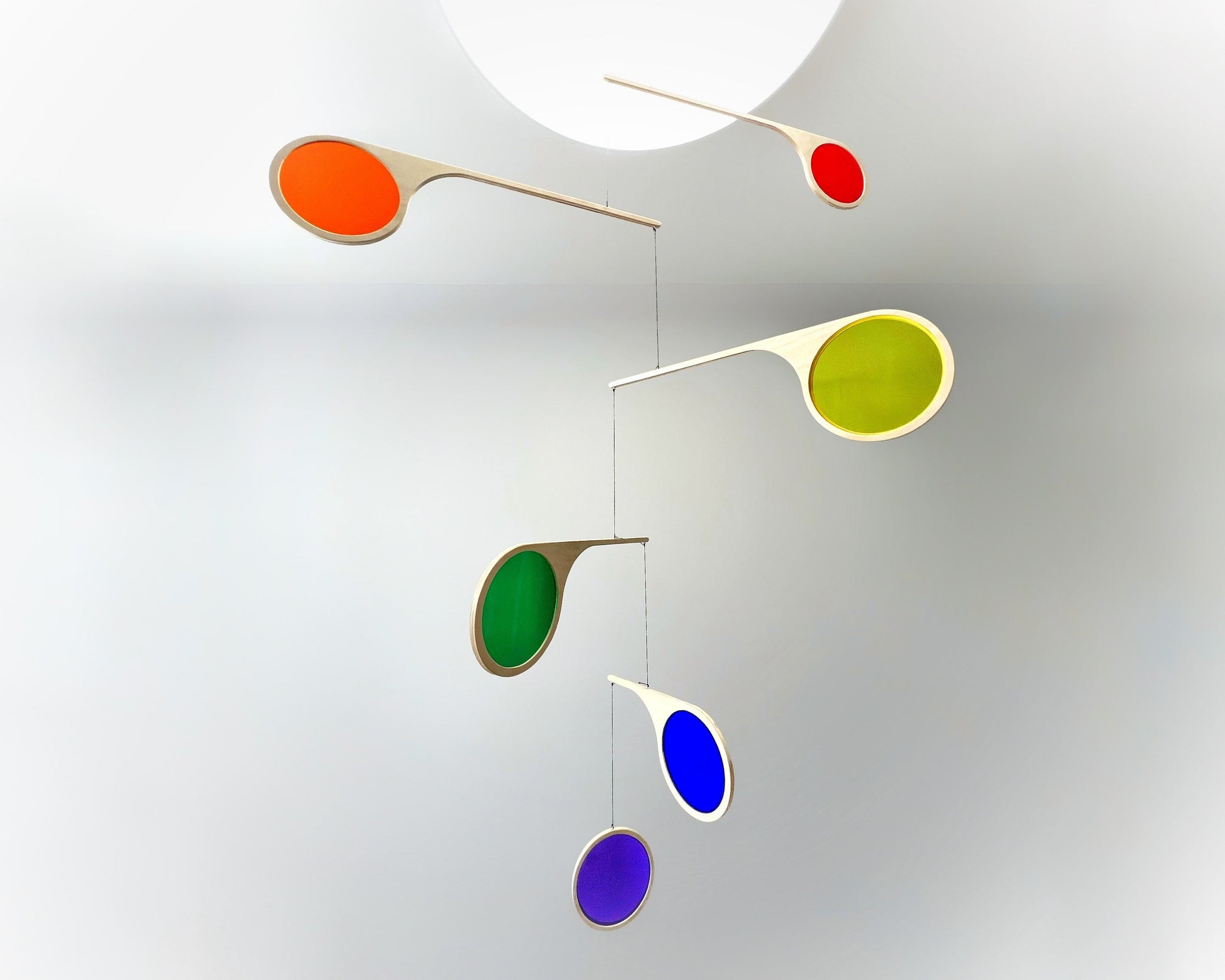 RAINBOW MONO MOBILE -Mobiles Kinetic Mobile Kinetic Art  Kinetic Sculpture Crib Mobile Baby Mobile Nursery Mobile Mobile Art Mid Century Art  Mid Century modern Calder mobile mobiles for adults furniture and decor Hanging Art Mobile Art spinning mobile Modern Art Contemporary Art  Hanging mobile Calder-inspired