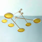 Orbit Mobile - The Illuminist - Gold Brass mirror  Mobiles Kinetic Mobile Kinetic Art  Kinetic Sculpture Crib Mobile Baby Mobile Nursery Mobile Mobile Art Mid Century Art  Mid Century modern Calder mobile mobiles for adults furniture and decor Hanging Art Mobile Art spinning mobile Modern Art Contemporary Art  Hanging mobile Calder-inspired. 