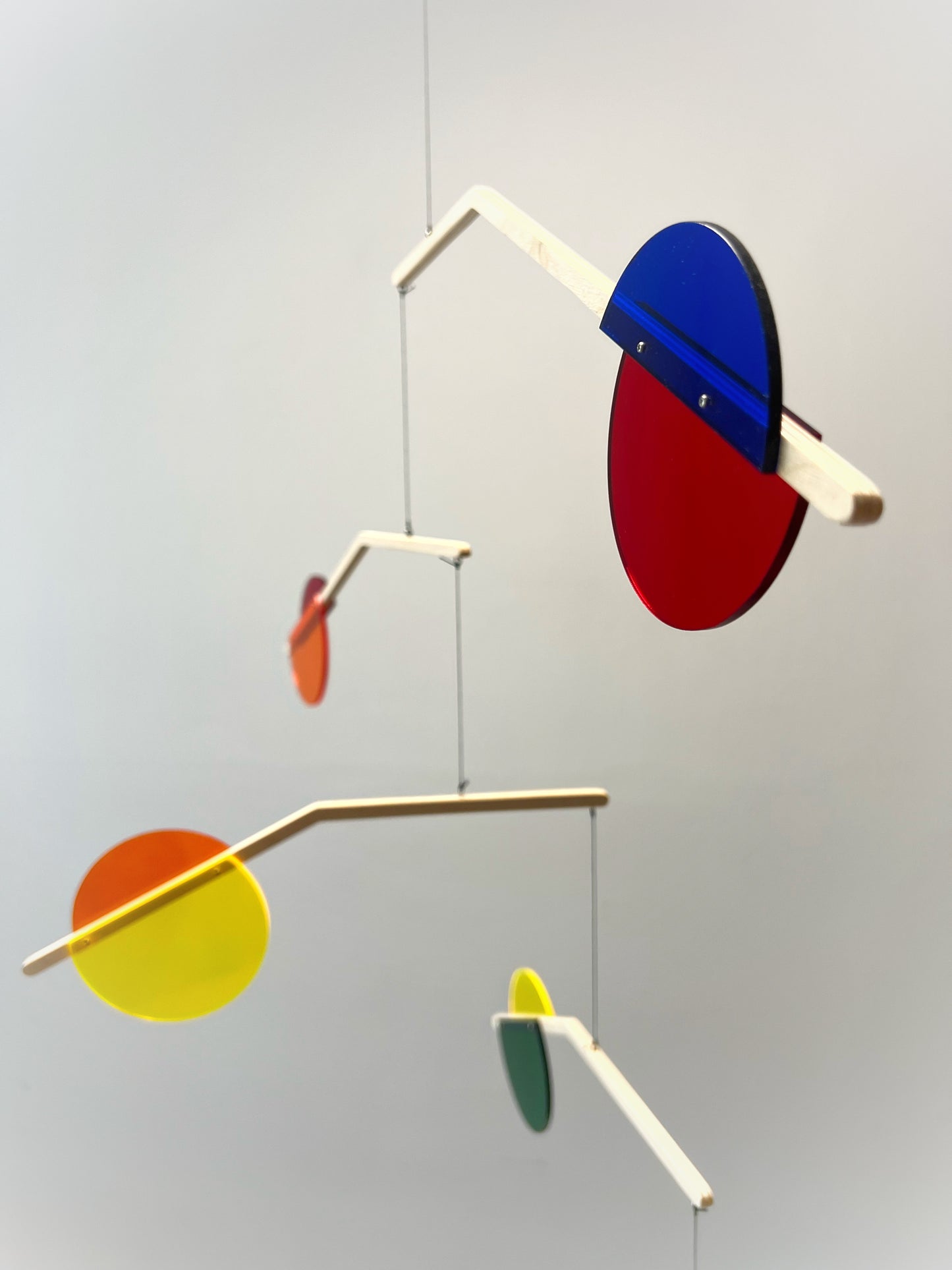 Prism Hanging Kinetic Mobile - Mid Century Calder style acrylic mobile. rainbow mobile for adults and baby mobile, nursery mobile