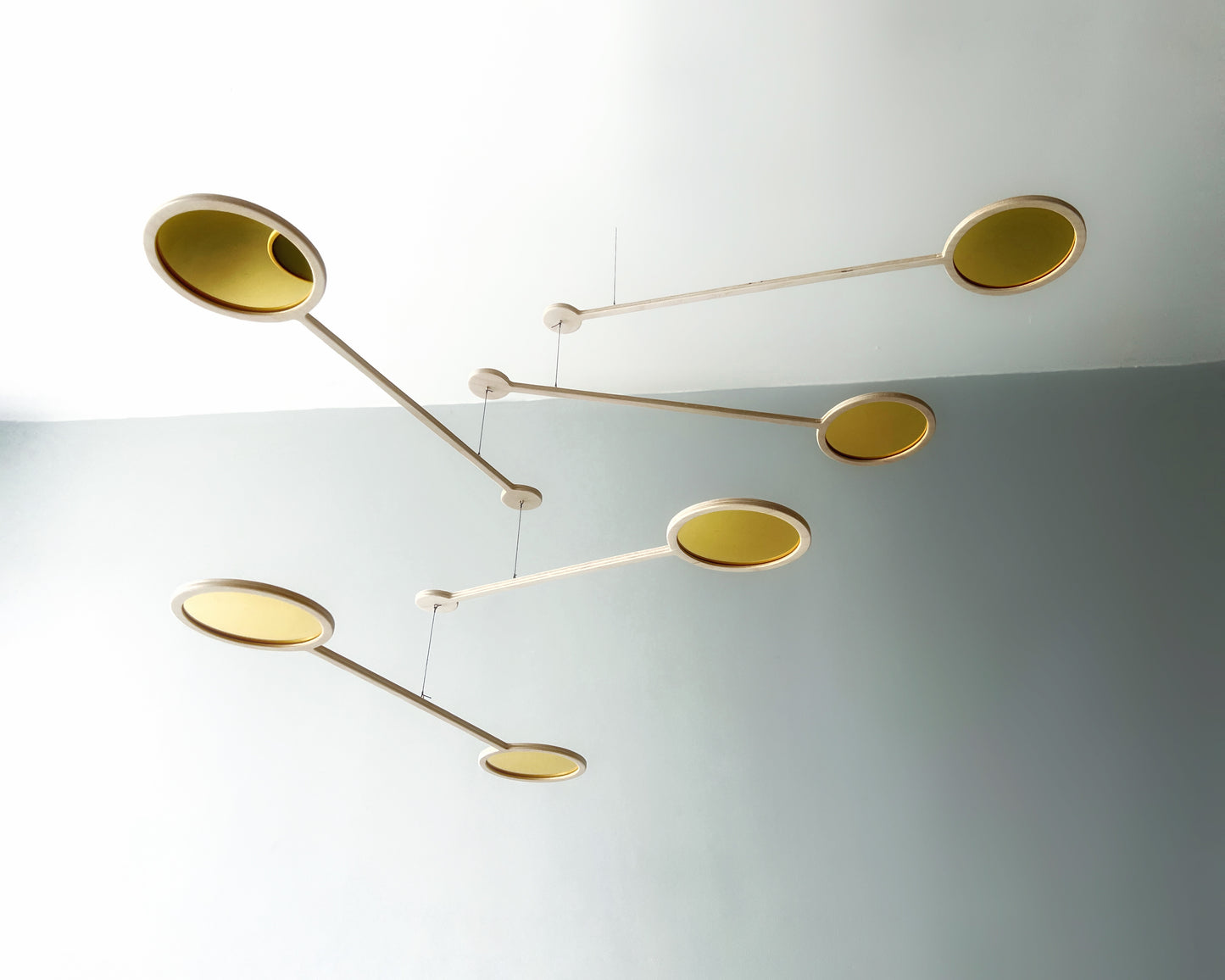 Orbit Mobile - The Illuminist - Gold Brass mirror  Mobiles Kinetic Mobile Kinetic Art  Kinetic Sculpture Crib Mobile Baby Mobile Nursery Mobile Mobile Art Mid Century Art  Mid Century modern Calder mobile mobiles for adults furniture and decor Hanging Art Mobile Art spinning mobile Modern Art Contemporary Art  Hanging mobile Calder-inspired. 