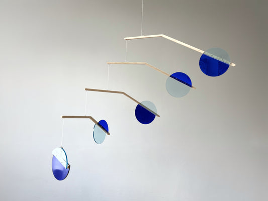 Prism Hanging Kinetic Mobile - Mobiles Kinetic Mobile Kinetic Art  Kinetic Sculpture Crib Mobile Baby Mobile Nursery Mobile Mobile Art Mid Century Art  Mid Century modern Calder mobile mobiles for adults furniture and decor